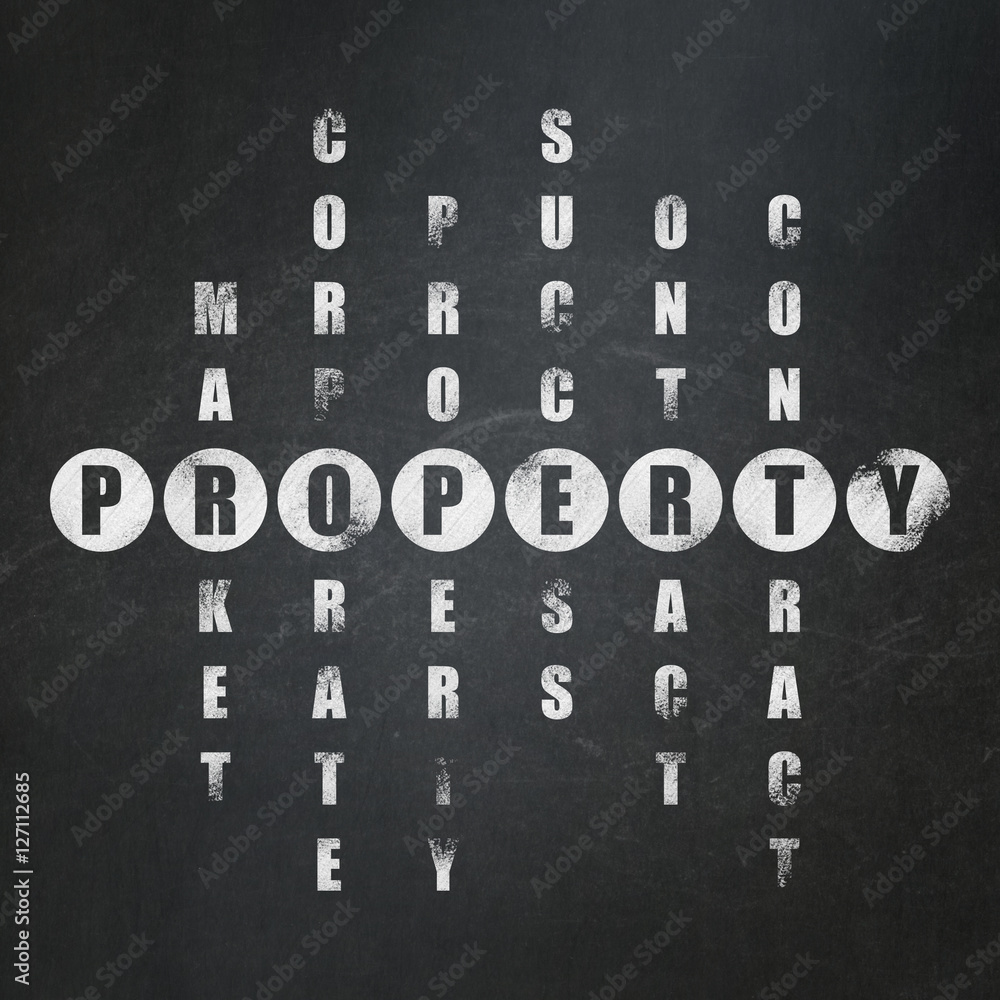 Business concept: Property in Crossword Puzzle Stock Illustration Business concept: Property in Crossword Puzzle Stock Illustration