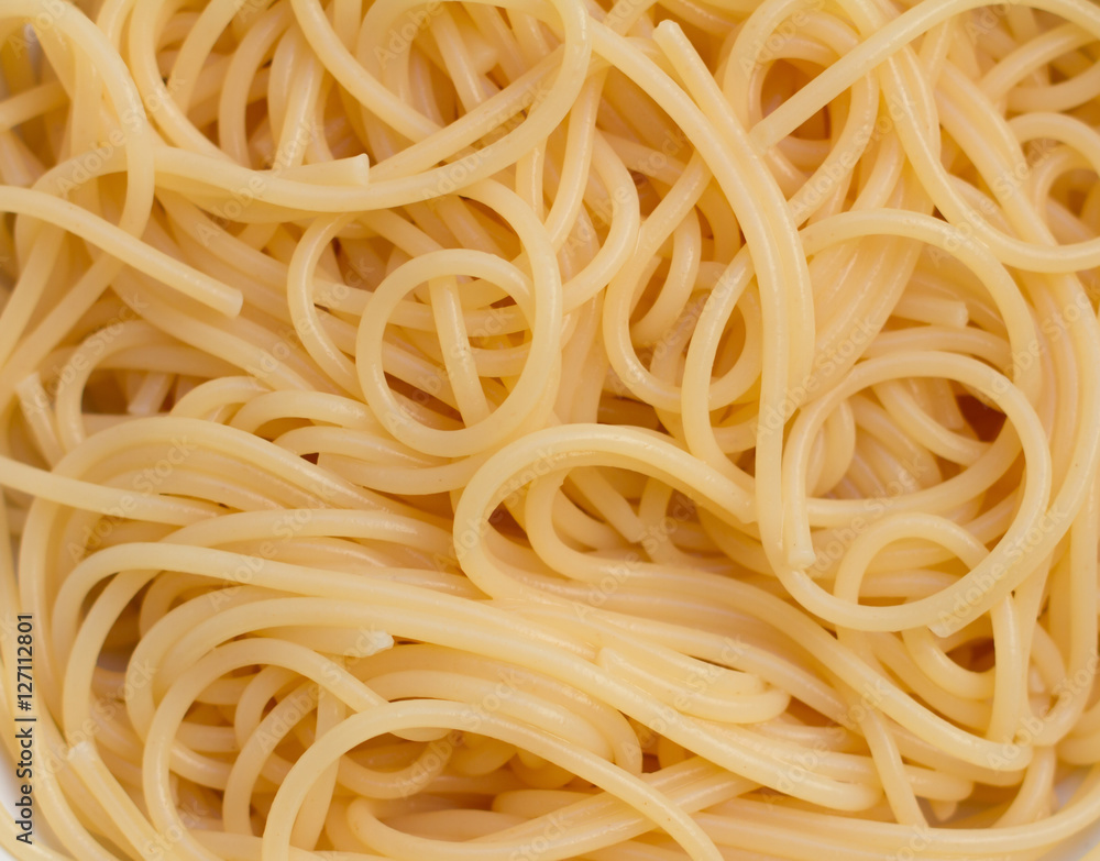 italian cooked spaghetti closeup