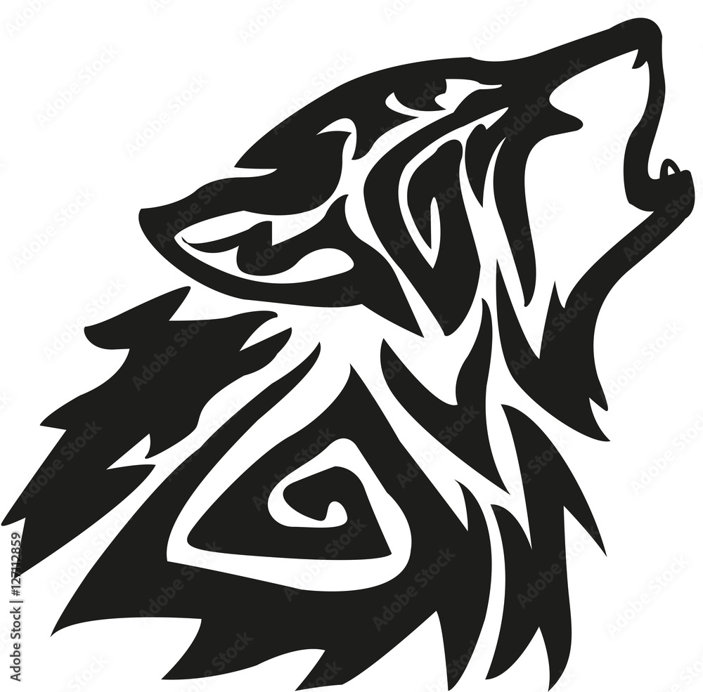 Naklejka premium wolf shape