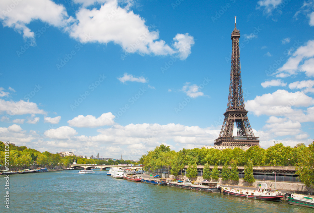 Paris - Eiffel tower from riverside