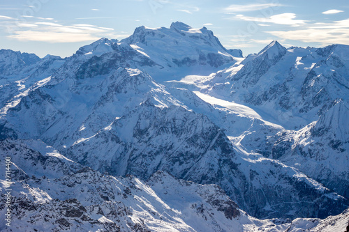 beautiful Alps mountain winter landscape