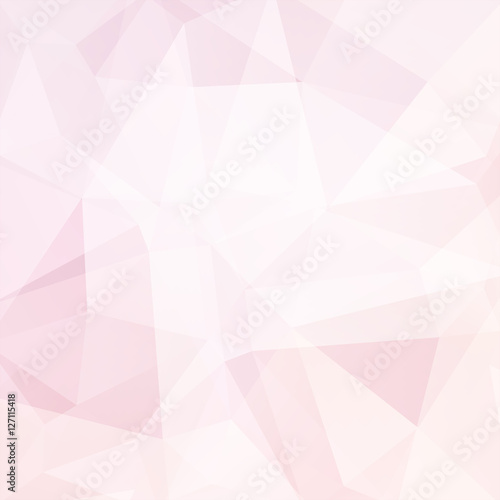 Polygonal vector background. Can be used in cover design, book design, website background. Vector illustration. Pink, white colors.