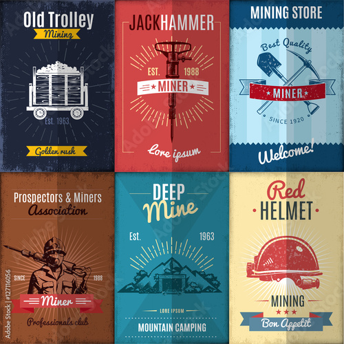 Mining Industry Posters Collection
