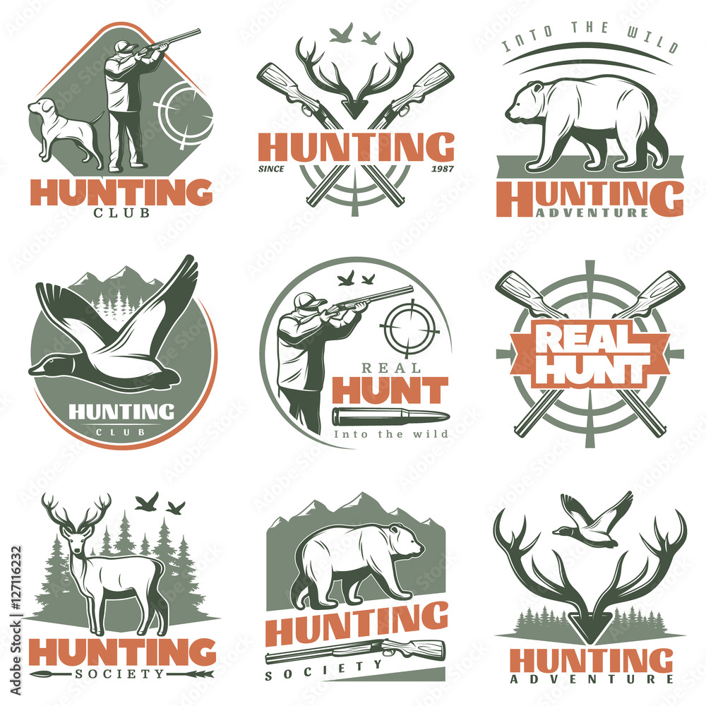 Real Hunt Emblem Set