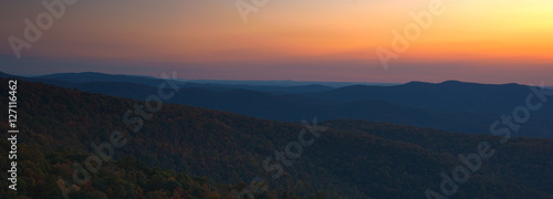 Sunrise over Skyline Drive Panorama