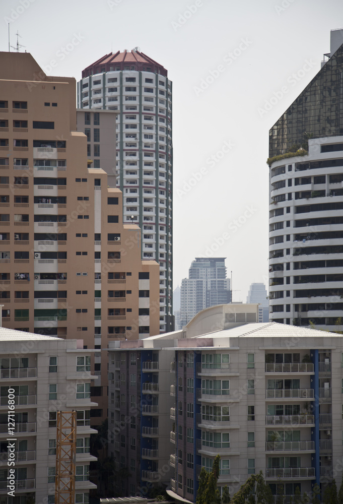 urban view at modern building