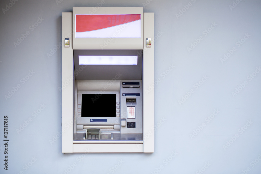 ATM in the mall without people ATM in the mall without people