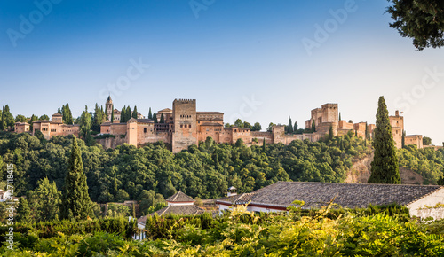 View of the famous Alhambra  Granada  Spain.