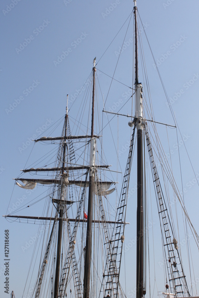 Yacht,Segelschiff, Mast,Seile,Meer Stock Photo | Adobe Stock