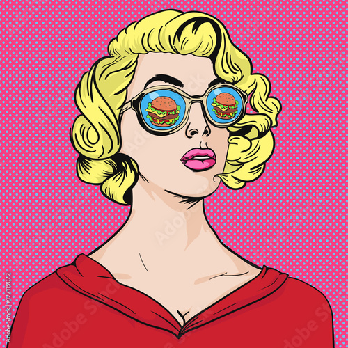 hungry girl on a diet wants burger