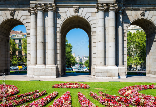 Alcala Gate (Puerta de Alcala) - Monument in the Independence Square in Madrid, Spain