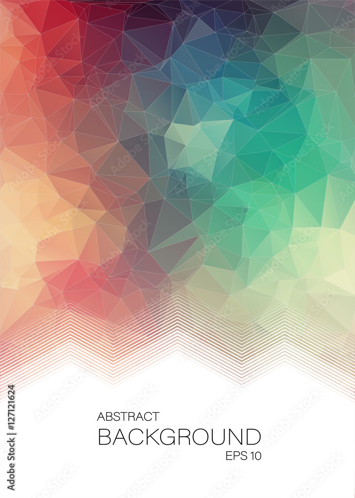 Naklejka Pionowo abstrakta 2D geometryczny kolorowy tło