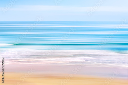 Long Wave Seascape. A long ocean wave breaking along the central coast of California.  Image made using a long exposure for an abstract blurring effect. © DavidMSchrader