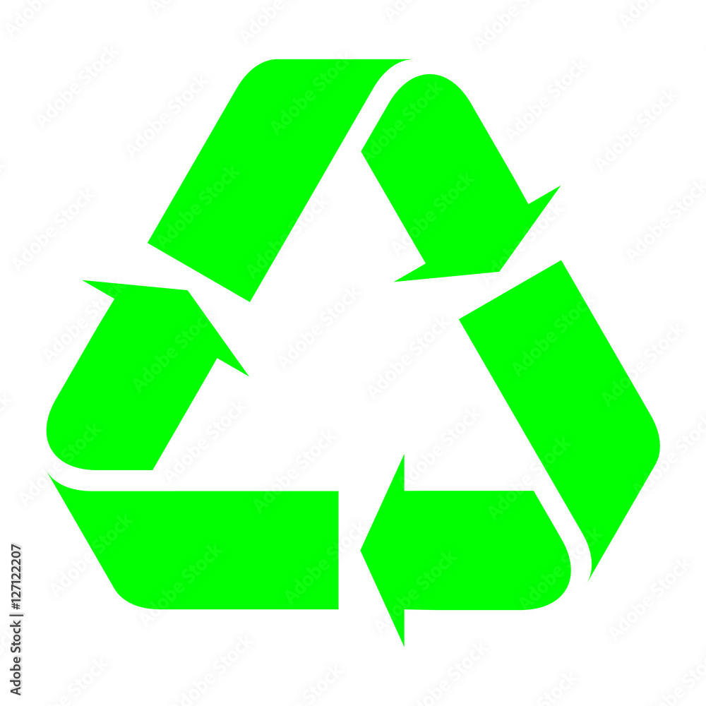 Obraz premium Eco Recycle sign isolated icon on white background for your business presentation. Vector illustration