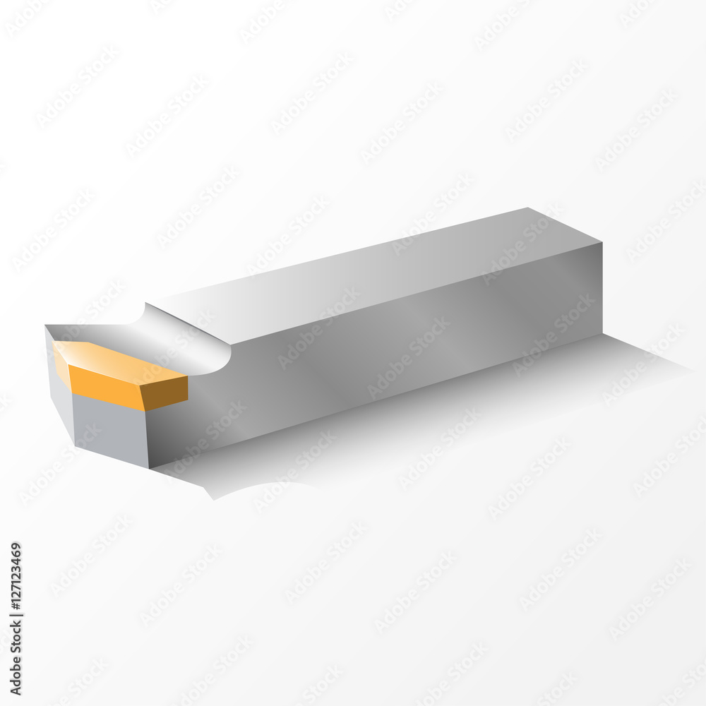 Lathe knife. Tool for metal. Stock Vector Adobe Stock