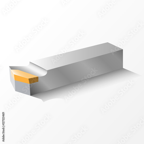 Foto Lathe knife. Tool for metal.