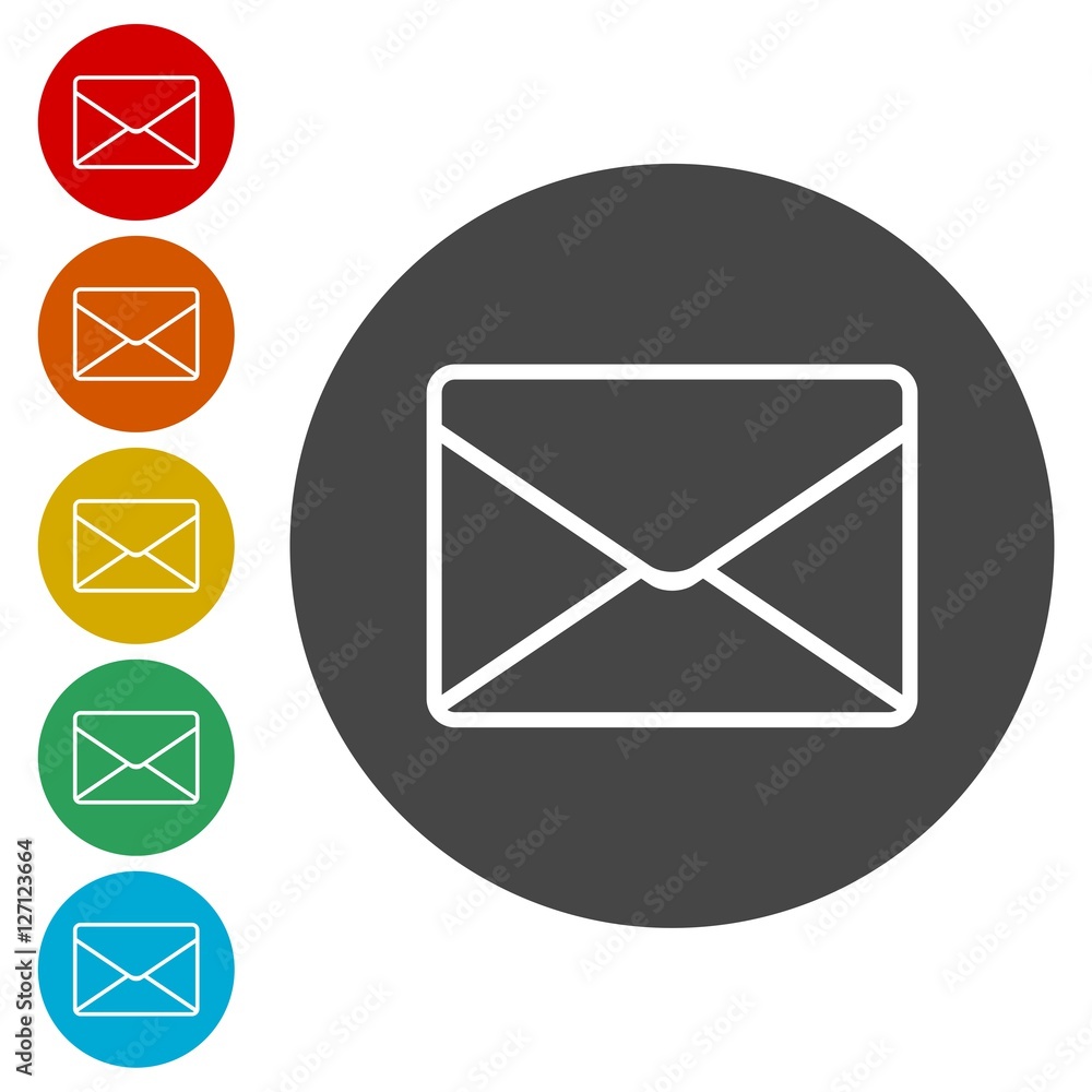 Letter icon, Mail icon set Letter icon, Mail icon set