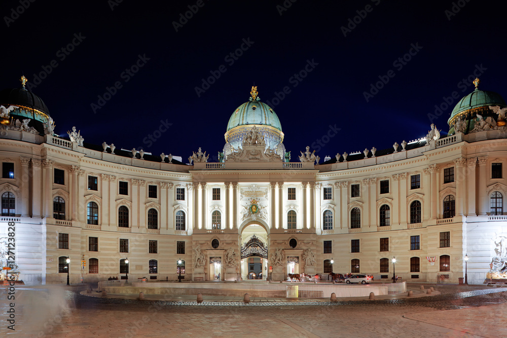 VIENNA, AUSTRIA - JUNE 5, 2015: Michaelerplatz square of Hofburg VIENNA, AUSTRIA - JUNE 5, 2015: Michaelerplatz square of Hofburg