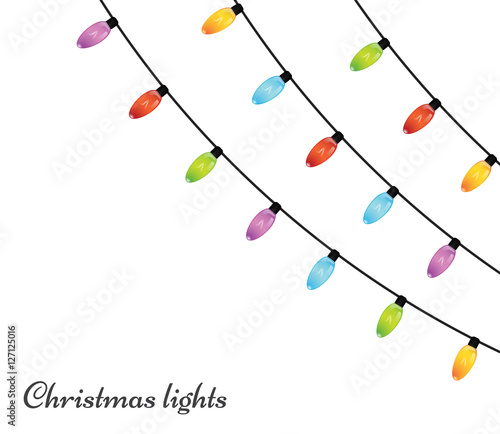 Christmas light bulbs. Xmas light strings