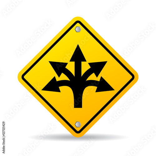 Many ways road sign