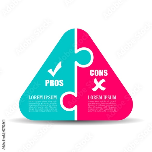 Pros and cons puzzle diagram