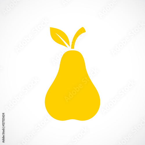 Yellow pear vector shape