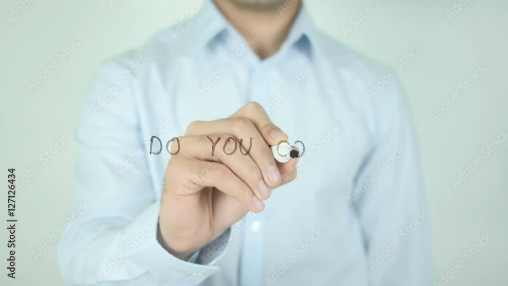 Do You Copy ?, Man Writing on Screen Do You Copy ?, Man Writing on Screen