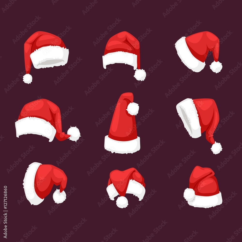 Santa christmas hat vector illustration. Santa christmas hat vector illustration.