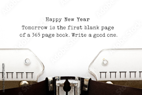 Картината върху платно New Year Quote Typewriter