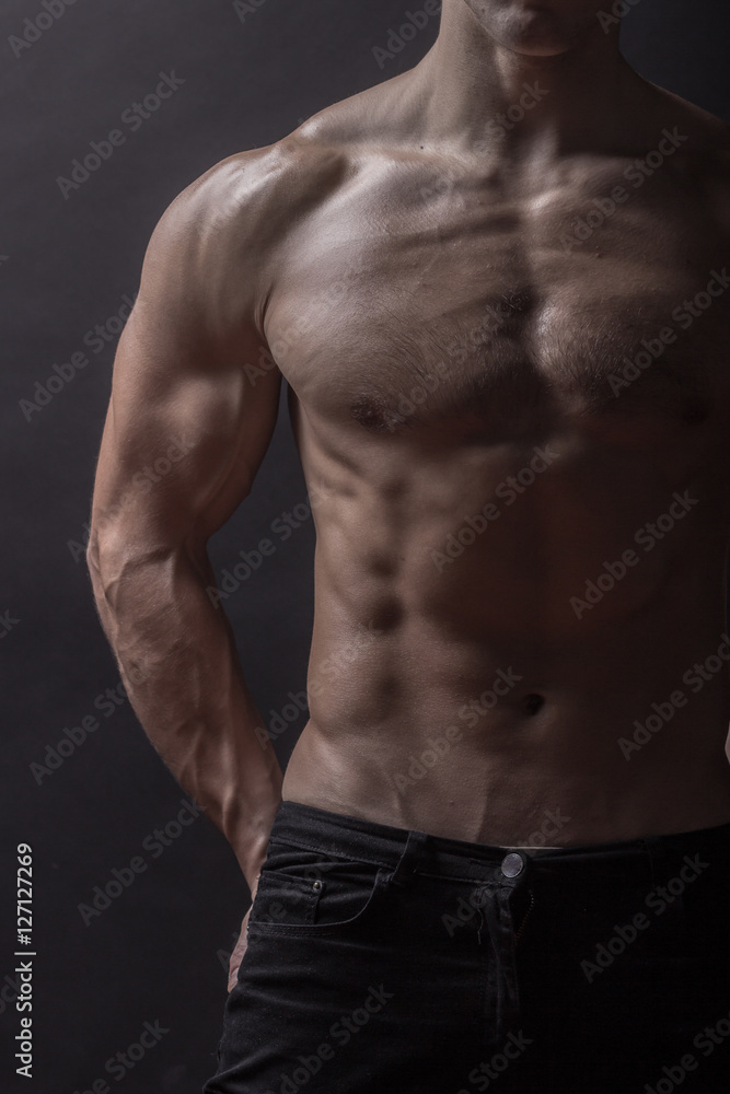 man bodybulider close up, abs core chest arms biceps. man bodybulider close up, abs core chest arms biceps.