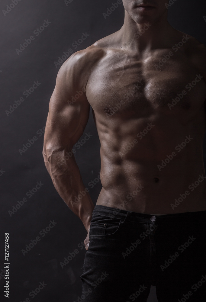 man bodybulider close up, abs core chest arms biceps. man bodybulider close up, abs core chest arms biceps.