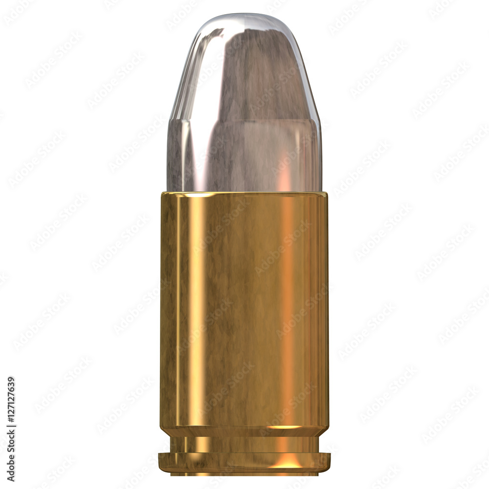 messingfarbene pistolenkugel brass colored pistol bullet ilustración de Stock Adobe Stock