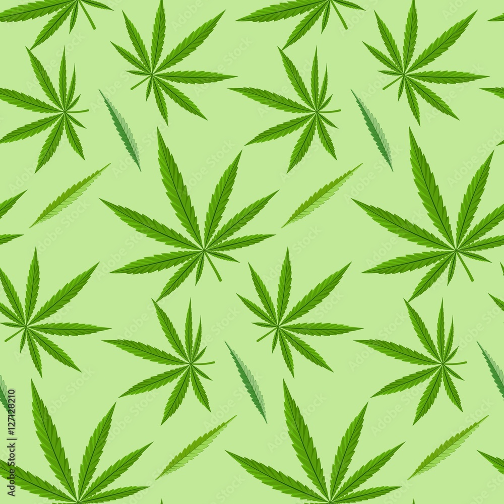 Marijuana background  seamless patterns