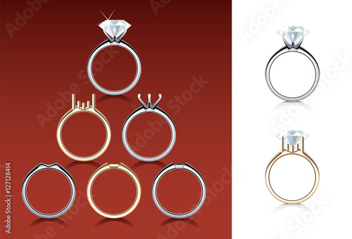Engagement ring selection and diamond