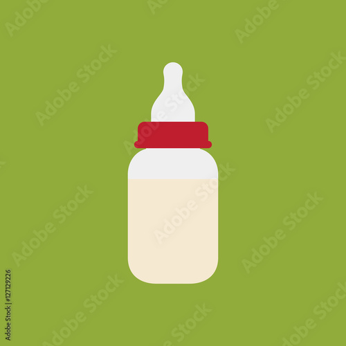 Baby milk bottle icon - Vector