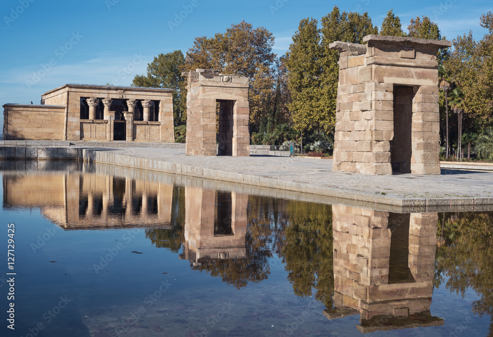 Famous Landmark Debod, egyptian temple in Madrid, Spain. Famous Landmark Debod, egyptian temple in Madrid, Spain.