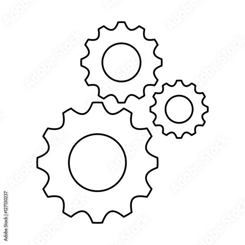 Gear object icon. Machine part technology industry and wheel theme. Isolated design. Vector illustration