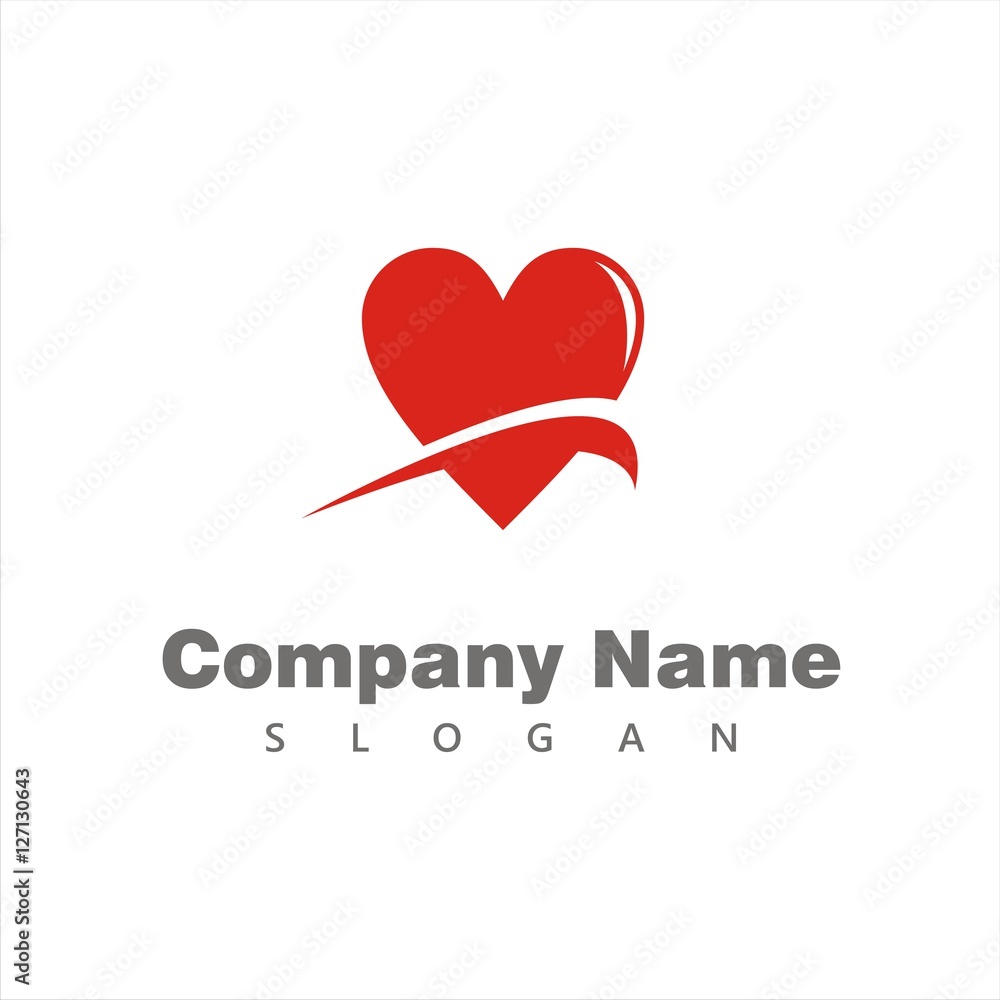 Happy and Love logo template 