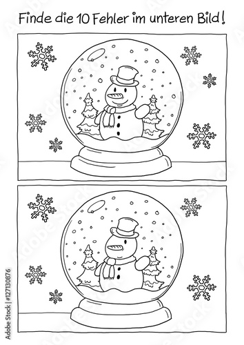 Fehlerbild Schneekugel Schneemann