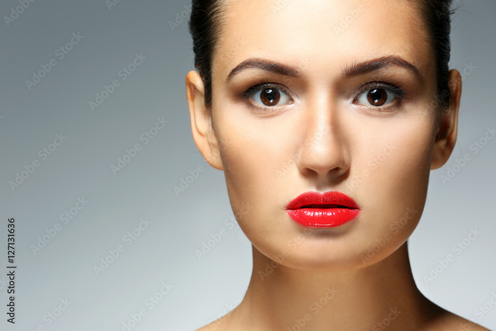 Portrait of beautiful girl, closeup Portrait of beautiful girl, closeup