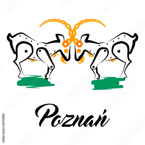 Fototapeta Poznań - logo - Koziołki poznańskie