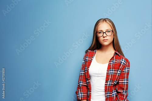 Beautiful teenager girl in ...