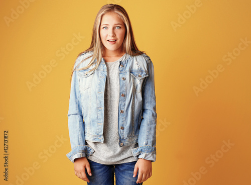 Beautiful teenager girl on ...