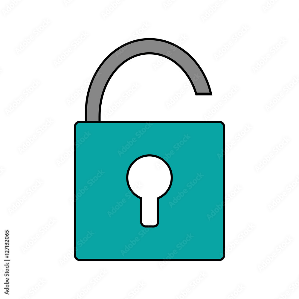 Padlock icon. Security system warning and protection theme. Isolated design. Vector illustration Padlock icon. Security system warning and protection theme. Isolated design. Vector illustration
