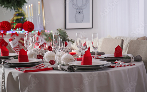 Table served for Christmas ...
