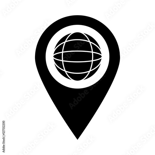 Global sphere icon. Communication internet connectivity and web theme. Isolated design. Vector illustration