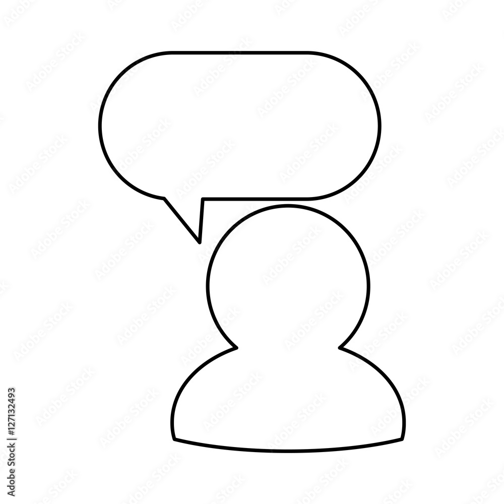 Avatar and bubble icon. Social media network communication and connection theme. Isolated design. Vector illustration Avatar and bubble icon. Social media network communication and connection theme. Isolated design. Vector illustration