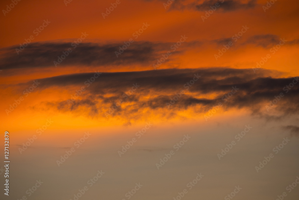 Sunset sky and cloud, Colorful sky in twilight time