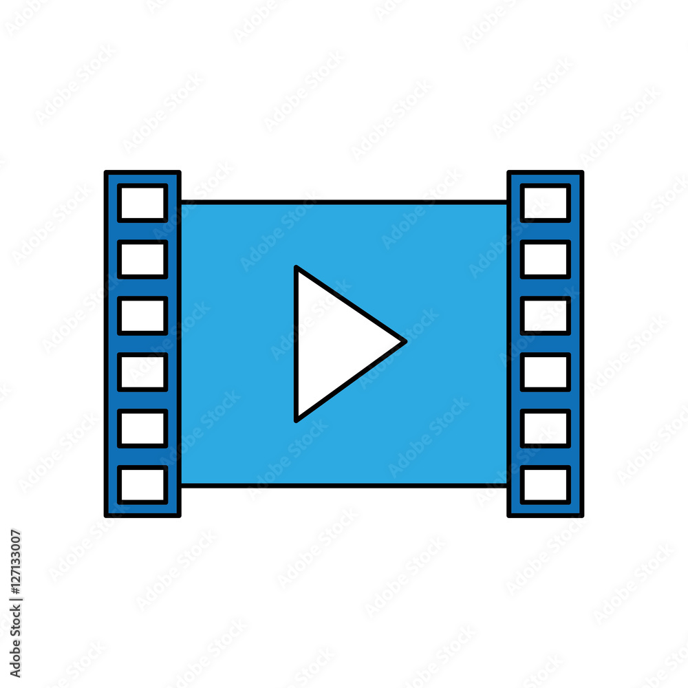 Play icon. Movie video media web and digital theme. Isolated design. Vector illustration Play icon. Movie video media web and digital theme. Isolated design. Vector illustration