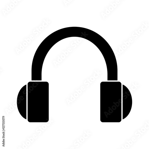 Headphone device icon. Music sound audio and stereo theme. Isolated design. Vector illustration